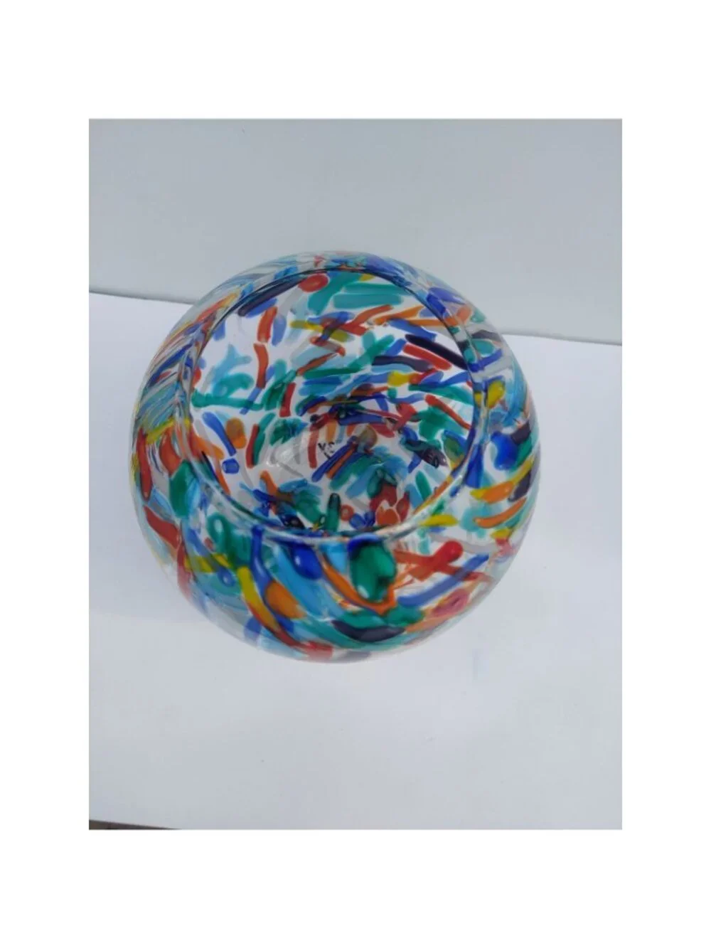Multicolor Glass Bowl Fishbowl Centerpiece